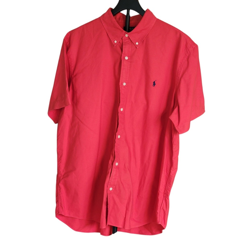 Polo Ralph Lauren Mens XXL Short Sleeve Untucked Classic Fit Button Down